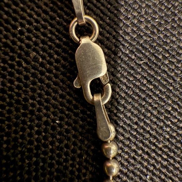 Elegant Silver Beaded Necklace - Picture 3 of 5